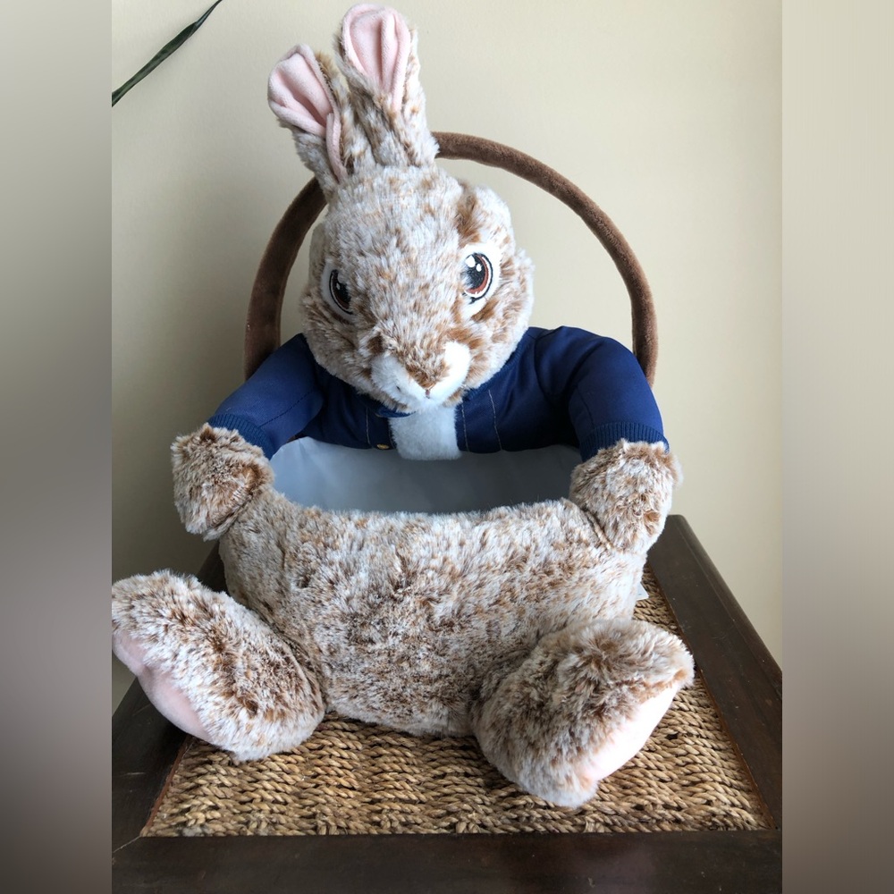 Peter Rabbit bunny ears Easter storage basket plush stuffed animal